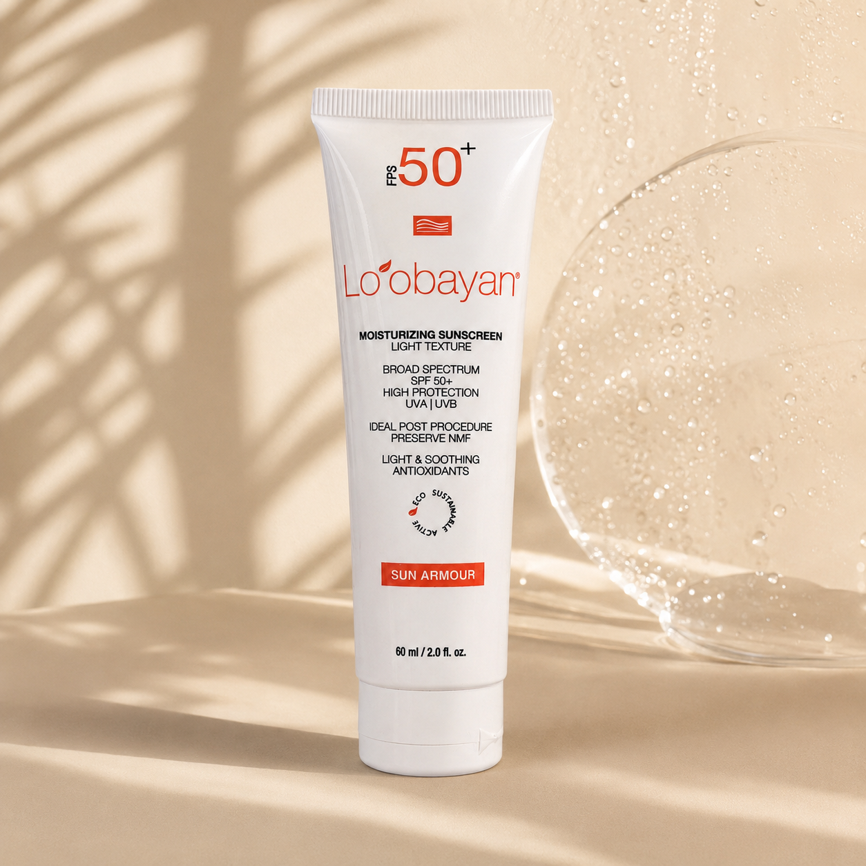 Portector solar Loobayan Sun Armour SPF 50 con ácido tranexamico